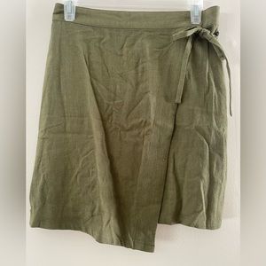 Faux wrap mini skirt